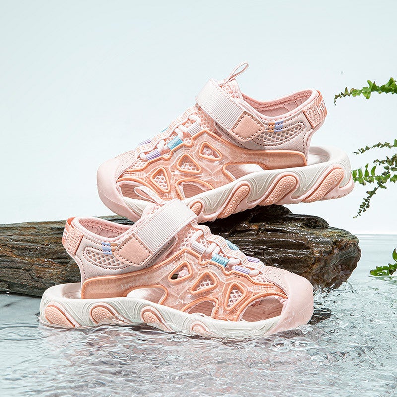 Hobibear Summer Children'S Sandals Beach Sneaker Joker Boys Baotou Girls Sandals - Image 3