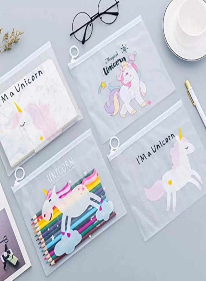Kid's Charm حقيبة يونيكورن ثلاثية الأبعاد شفافة من كيدز تشارم لأقلام الرصاص ومبراة أقلام الرصاص للبنات في المدرسة، حقيبة متعددة الأغراض، هدايا تذكارية، هدايا تذكارية بالجملة للأطفال (عبوة من 15 قطعة، متعددة الألوان، بلاستيكية، متعددة الألوان) - Image 3