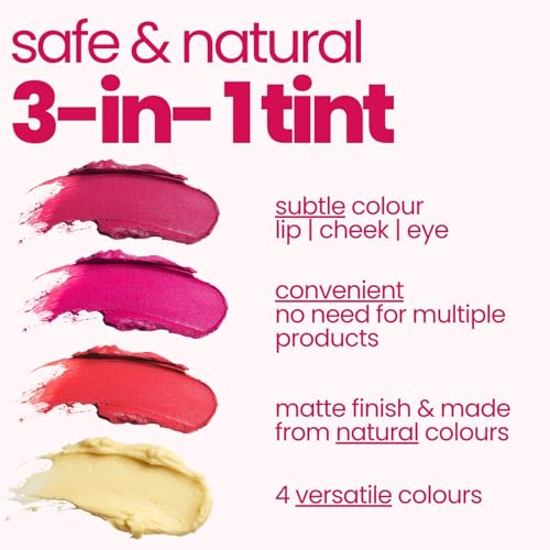 Tuco® Kids Lip Tint Gift Set for Girls | 3 Lip Tint & 1 Lip Balm | Made with 100% Natural Oils & Waxes | Free from Mineral Oils, Synthetic Fragrance and Parabens | Return Birthday Gift for 4-15 Yrs | Travel Friendly & Cruelty-Free - Image 3