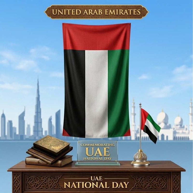 MARK STORE UAE Flag  for National Day 2M x 1 M Width Premium Quality UAE Flag for National Day - Image 2