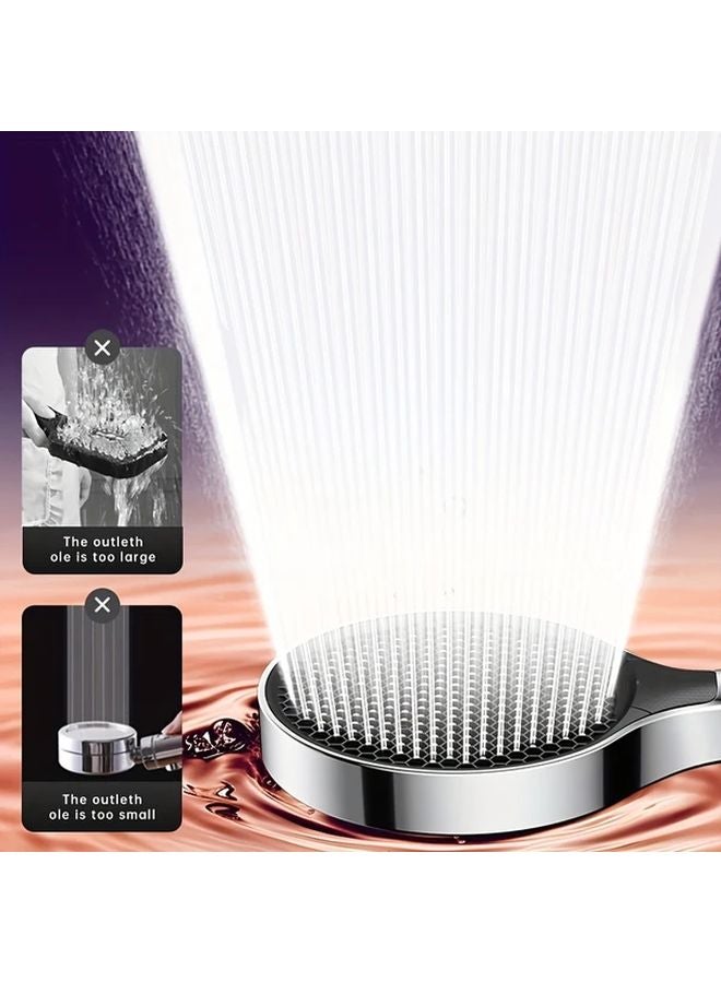 W419 Shower Elegant Black Bathroom Power Spray Head 3 Patterns Wall Mount - Image 5
