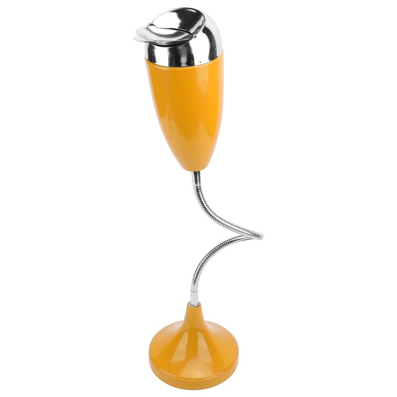 Adjustable Floor Standing Ashtray: Yellow, Sturdy Iron ABS, Windproof - Self Cleaning, Large Volume for Indoor Outdoor Patio Balcony Home Use - Image 1