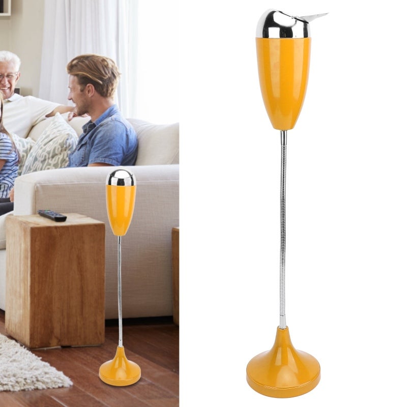 Adjustable Floor Standing Ashtray: Yellow, Sturdy Iron ABS, Windproof - Self Cleaning, Large Volume for Indoor Outdoor Patio Balcony Home Use - Image 2