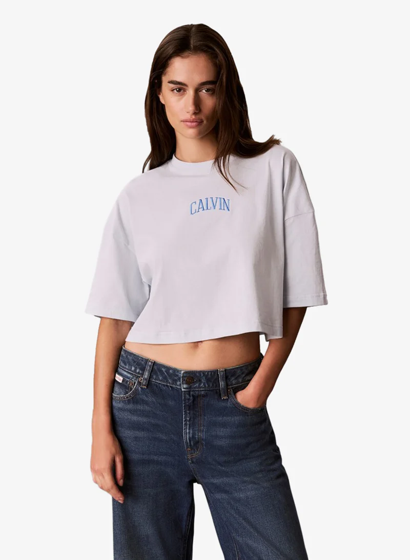 Calvin Klein Jeans Cropped Varsity Logo T-shirt