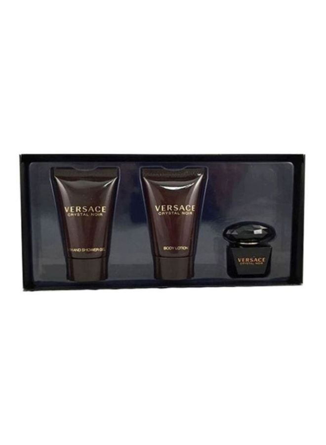 VERSACE Crystal Noir Gift Set EDT 5 ml, Shower Gel 25 ml, Body Gel Mini 25ml - Image 3