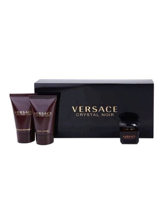 VERSACE Crystal Noir Gift Set EDT 5 ml, Shower Gel 25 ml, Body Gel Mini 25ml - Image 2