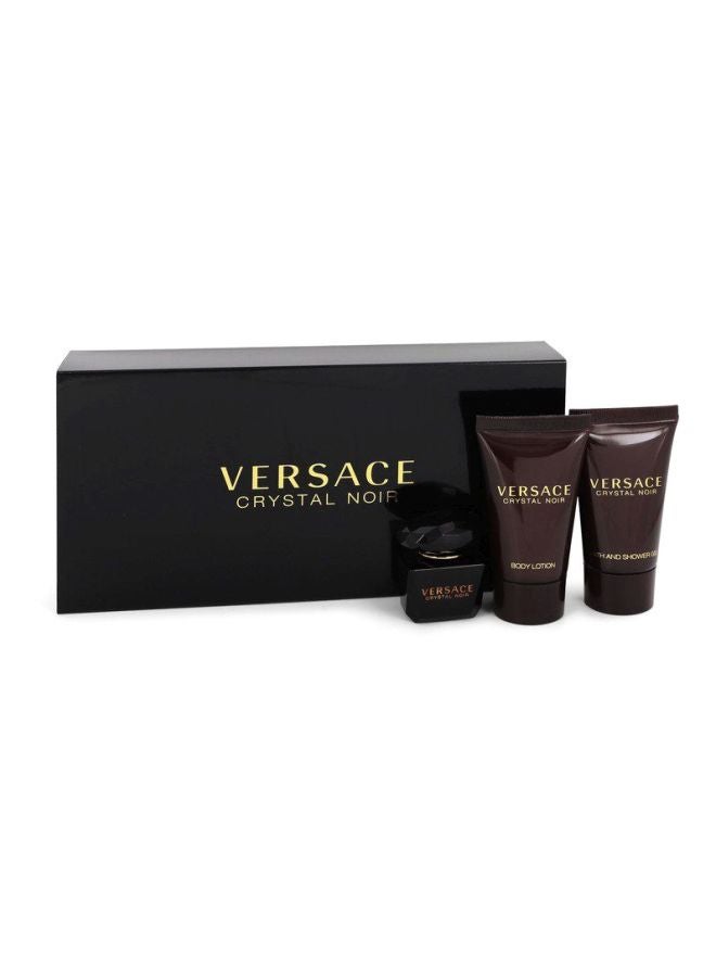 VERSACE Crystal Noir Gift Set EDT 5 ml, Shower Gel 25 ml, Body Gel Mini 25ml - Image 5
