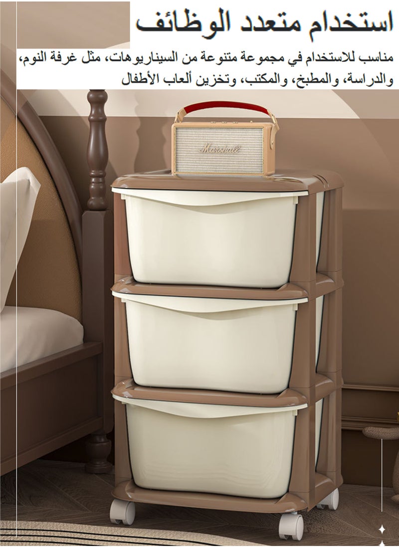 WEMART Drawer Tower, 6-Tier Clear Plastic Storage Organizer Cart, Heavy-Duty Organizing Drawers for Home, Bedroom, and Closet Organization  - Image 3
