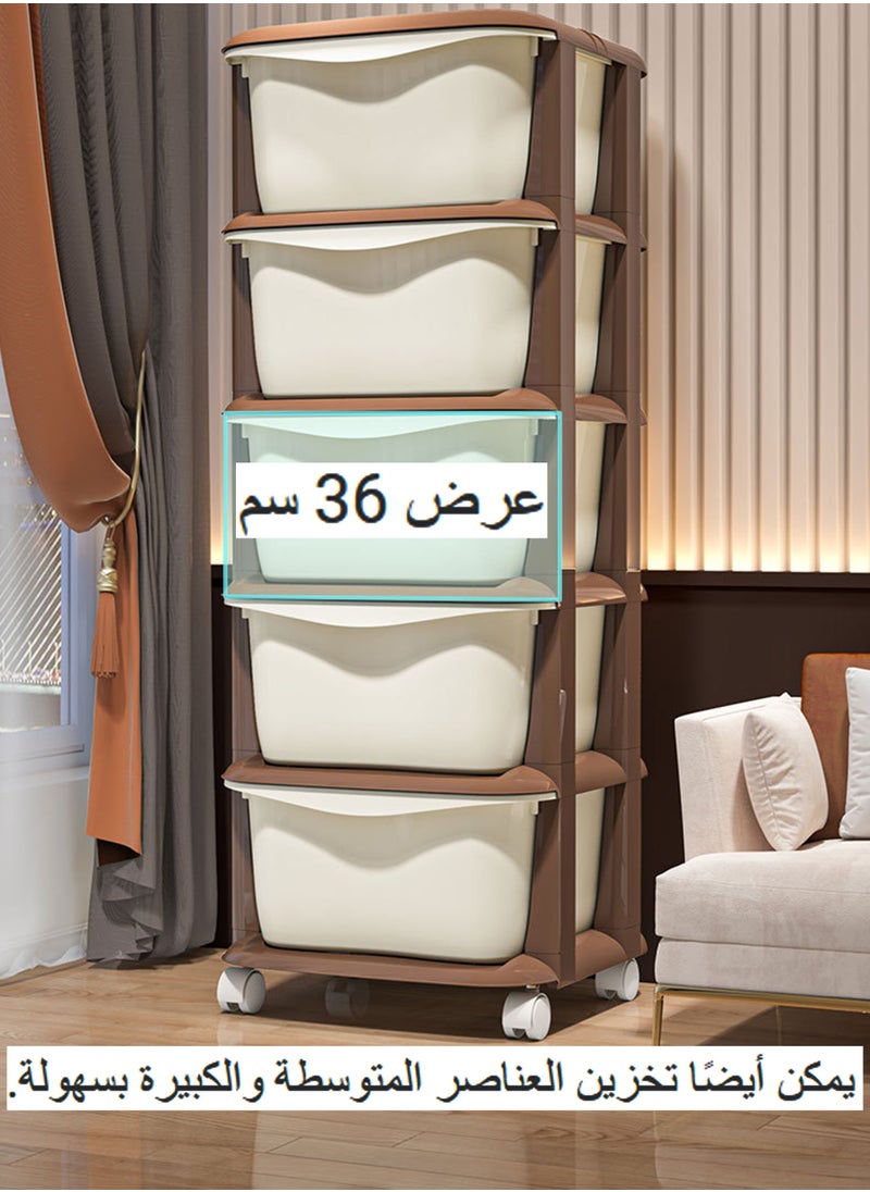 WEMART Drawer Tower, 6-Tier Clear Plastic Storage Organizer Cart, Heavy-Duty Organizing Drawers for Home, Bedroom, and Closet Organization  - Image 5