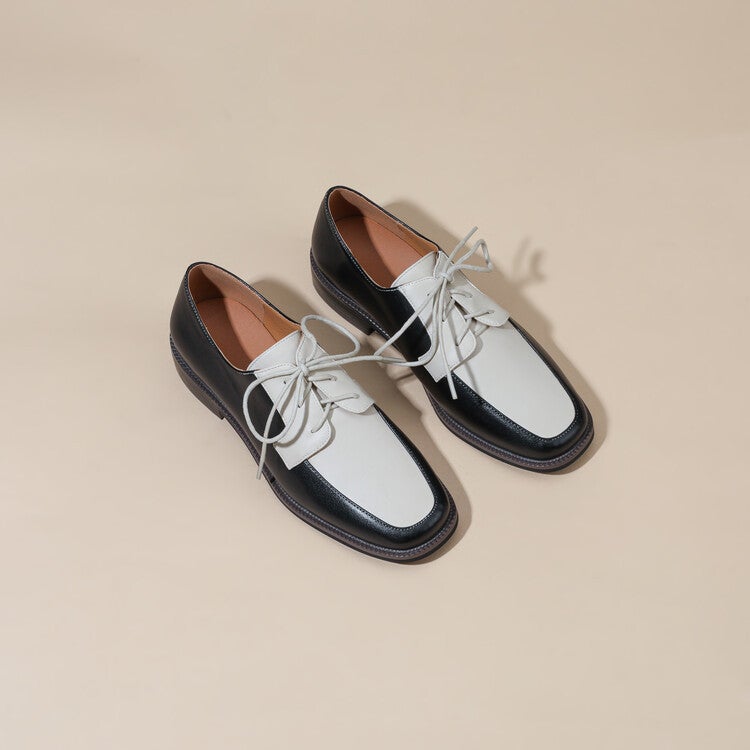 Dropshopping New 2022 Women 31-43 Yards Front Lace-Up Square Head Fashion Shoes - Image 1