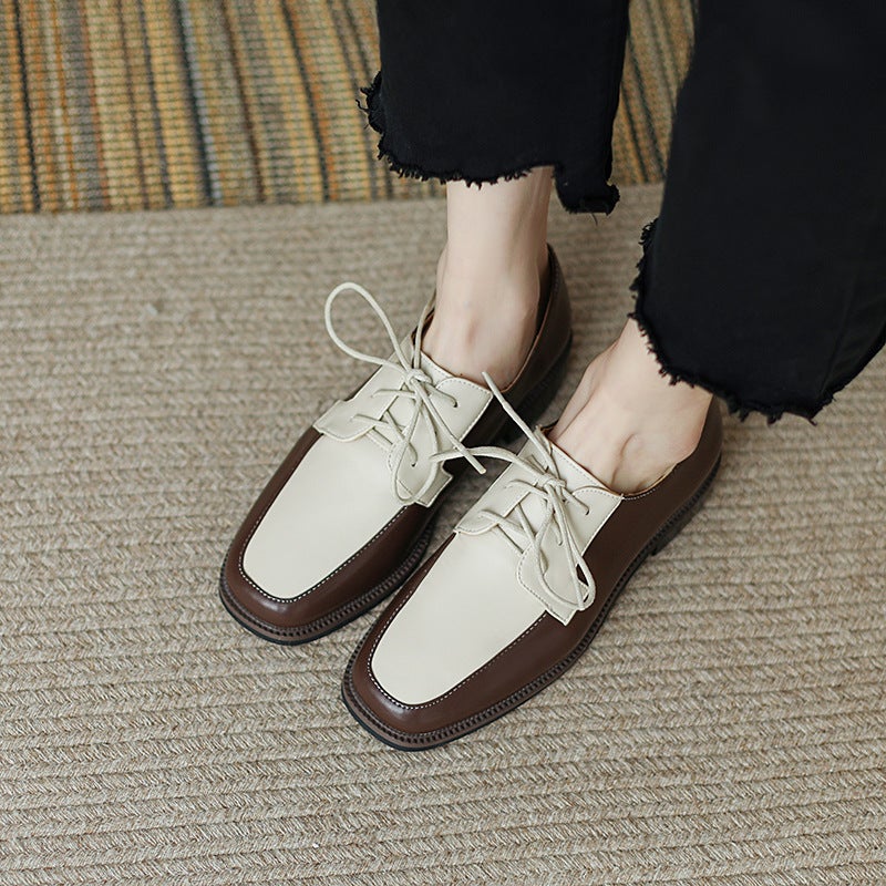 Dropshopping New 2022 Women 31-43 Yards Front Lace-Up Square Head Fashion Shoes - Image 2