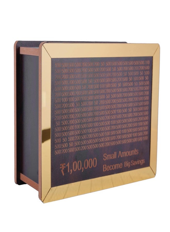 nexat Wooden Piggy Bank for Kids & Adults, Coin Box with Carved Design, Savings Box, Mini Bank, Donation Box, Smart Money Box, Wooden Coin Box, Money Saver, Piggy Bank with Numbers (3) - Image 5