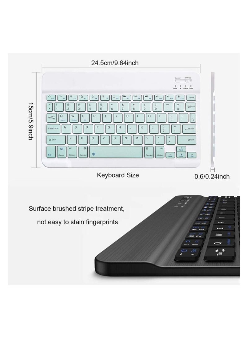 Rechargeable Bluetooth Keyboard and Mouse Combo Ultra-Slim Portable Compact Wireless Mouse Keyboard Set for Android Windows Tablet Cell Phone iPhone iPad Pro Air Mini, iPad OS/iOS 13 and above - Image 5