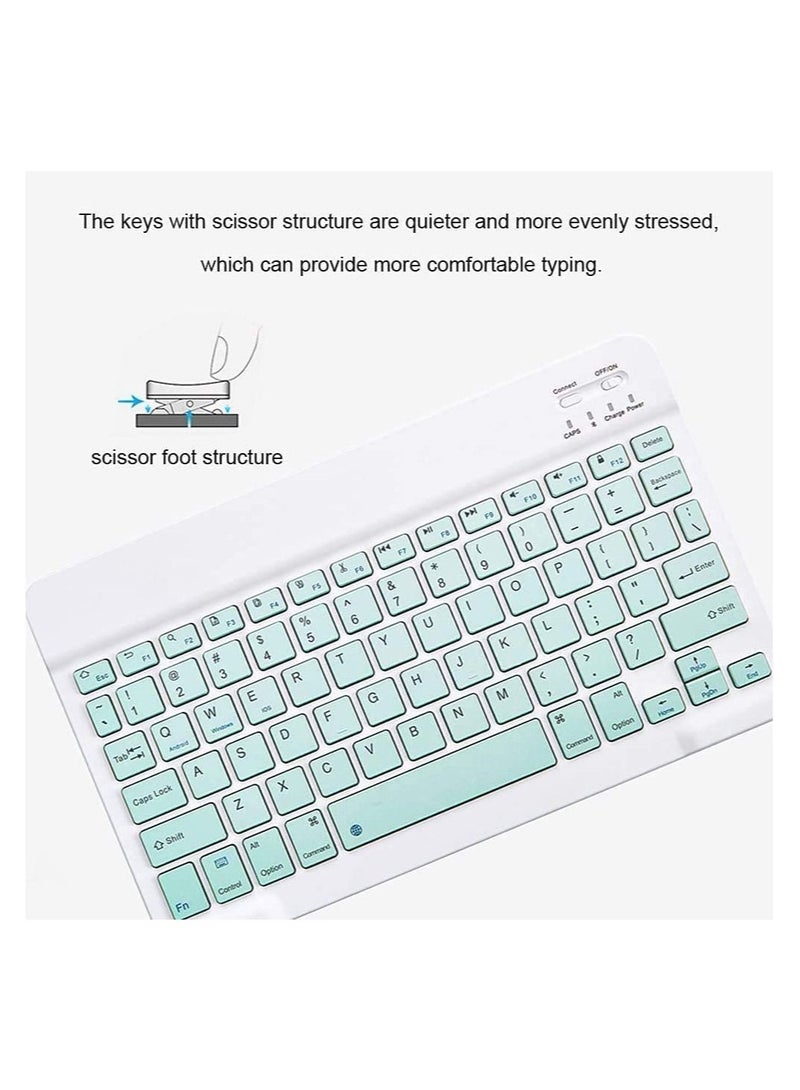 Rechargeable Bluetooth Keyboard and Mouse Combo Ultra-Slim Portable Compact Wireless Mouse Keyboard Set for Android Windows Tablet Cell Phone iPhone iPad Pro Air Mini, iPad OS/iOS 13 and above - Image 4