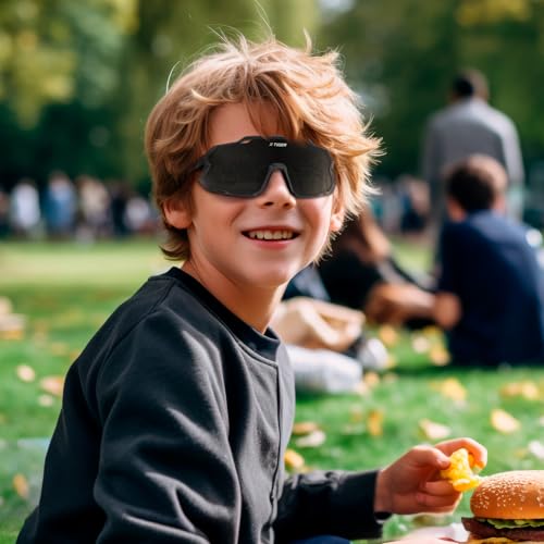 Xtiger X-TIGER Kids Sunglasses Polarized Youth Baseball Sunglasses for 8-14 boys girls UV400 Sports Softball Cycling Glasses black - Image 2