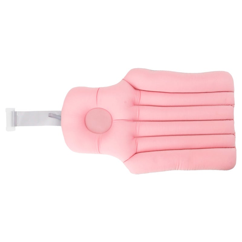 Bath Pillow For Neck Support: Pink Skin-Friendly Swimsuit Material - Non-Slip Ultra-Thick Headrest Bathtub Cushion for Adult Bath Lovers Relaxation - Image 2