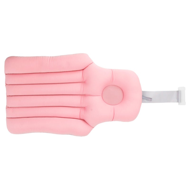 Bath Pillow For Neck Support: Pink Skin-Friendly Swimsuit Material - Non-Slip Ultra-Thick Headrest Bathtub Cushion for Adult Bath Lovers Relaxation - Image 3