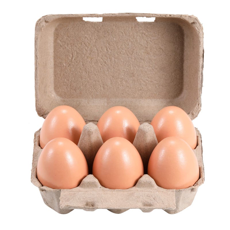 LayHyand Half Dozen Egg Cartons 25 Pack, Blank Natural Pulp Egg Cartons 6 Count for Chicken Eggs Reusable, Storage Tray Strong for Holds Up to Six 6 Egg Carton Cardboard Paper Holder Container for Refrigerator - Image 4
