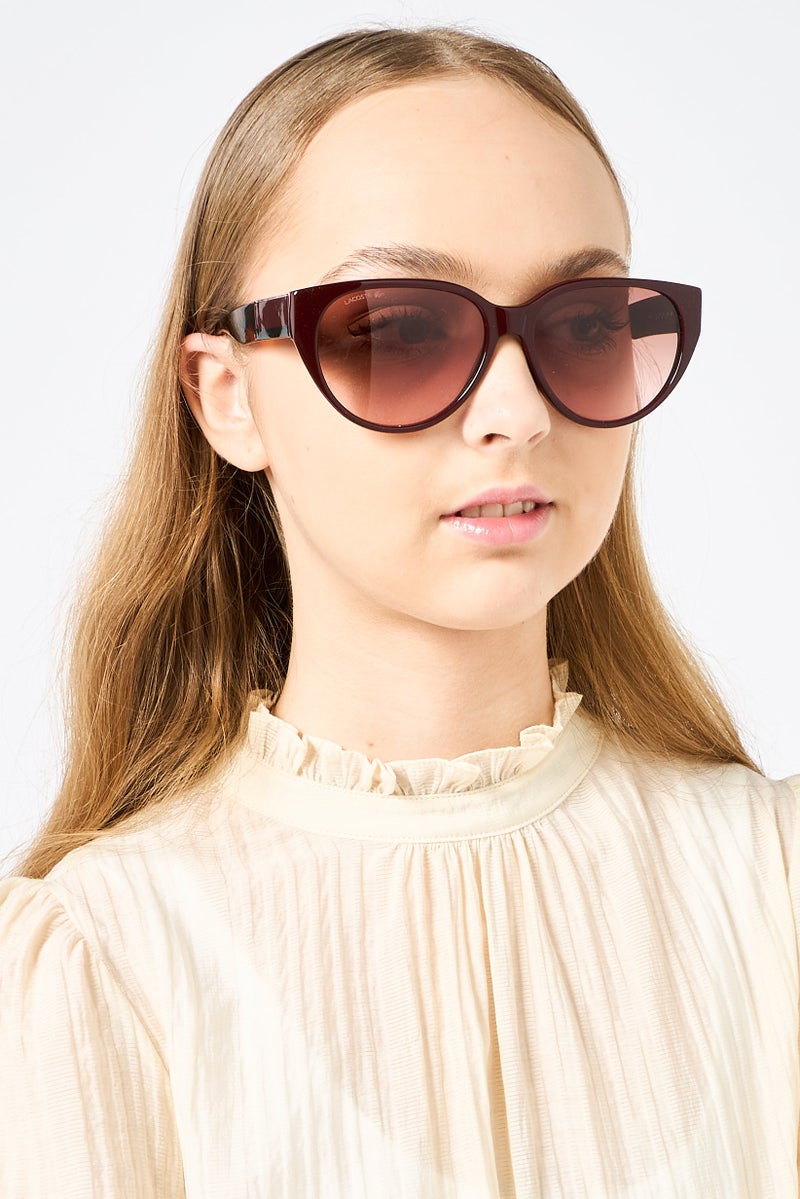 LACOSTE نظارات شمسية نسائية L985S-603 بيضاوية، بني - Image 2