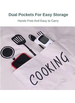 Generic Waterproof and Stain-Resistant Kitchen Apron with Front Pocket, Featuring Microfiber Side Towels for Hand Wiping, Suitable for Men and Women, Ideal for Cooking, Restaurants, and Cafés, Oil-Resistant Fabric Apron with Side Hand Towels, Waterproof Cooking and Baking Apron for Both Genders  - Image 3