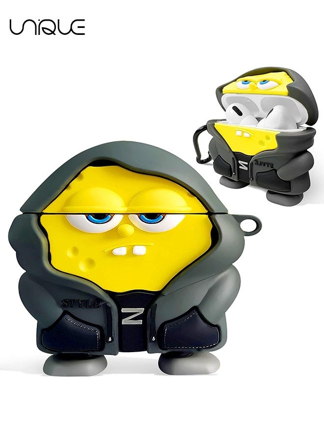 Unique - For Bluetooth Headset Air Pods Pro 2 Generation Protective Case - SpongeBob SquarePants Protective Case - Silicone Drop Resistant Waterproof Case - Green - Image 1