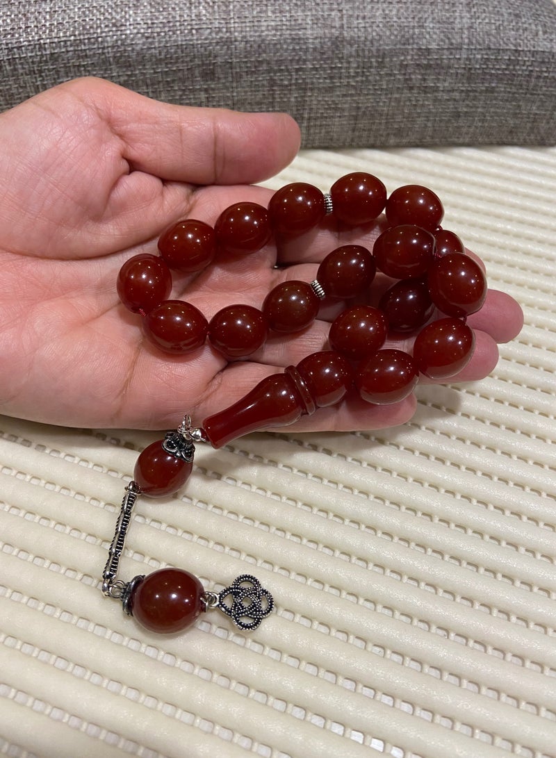 Faturan Prayer Beads For Men 17 Beads Size 13.5mm*15.5mm - Image 3