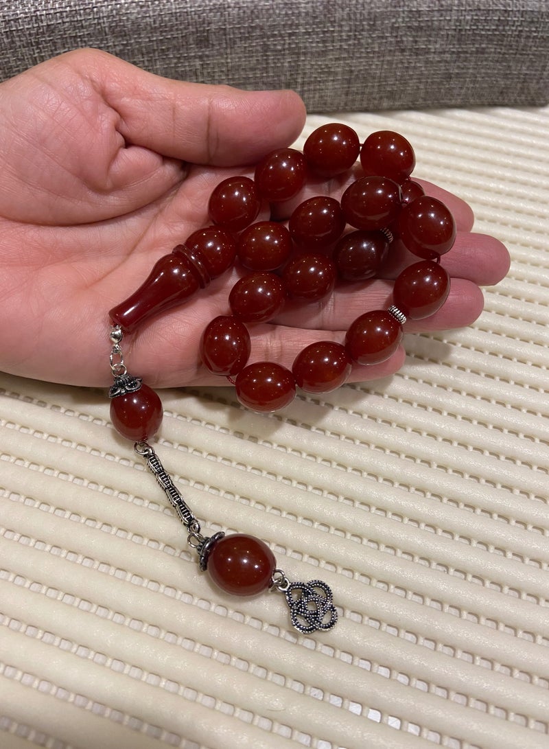 Faturan Prayer Beads For Men 17 Beads Size 13.5mm*15.5mm - Image 1
