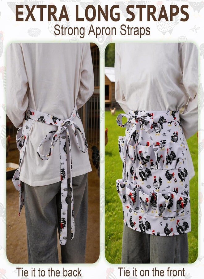 XLSXEXCL Egg Collecting Apron, 12 Pouches Chicken Egg Apron, Farmhouse Aprons for Chicken, Duck, Goose, Bird, Various Poultry Collection Parent-Child Activities - Image 5