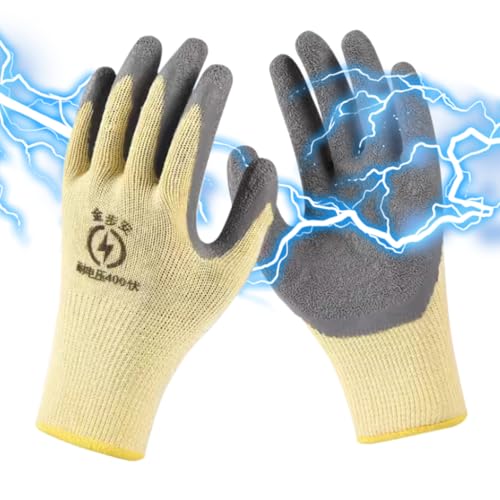 Serplex® 400V High Voltage Resistant Electrician Work Gloves with Full Palm Rubberization, Enhanced Dexterity & Comfort, Safety Certified for Men & Women, Prevents Electrical Shocks - Image 1
