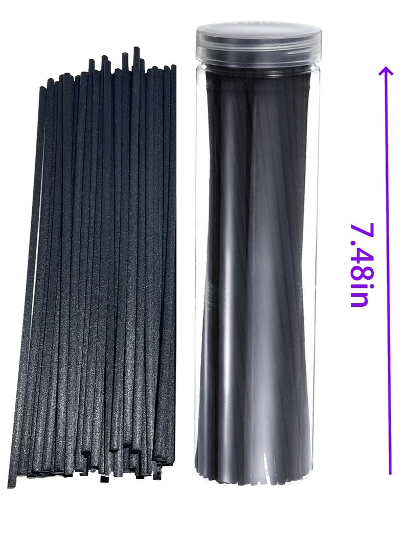 Monda 19CM/7.48Inch Reed Diffuser Sticks, 100 Pack Fiber Aroma Fragrance Refill Sticks Replacement with PET Bottle for Home Hotel Office Party Wedding, Black  - Image 4