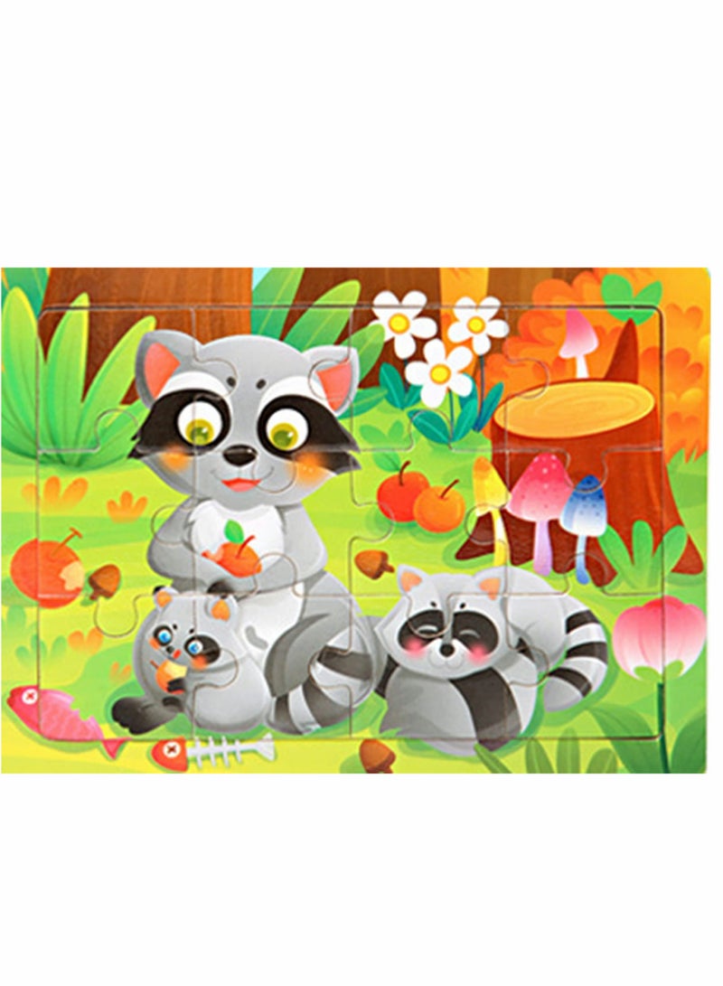 KASTWAVE Toddler Wooden Puzzles for Kids Montessori Toys 4 Pack Animal Jigsaw Puzzles Set Preschool Learning Toys Educational Learning Boys Girls Gifts Family Time Bonding Activity - Image 4