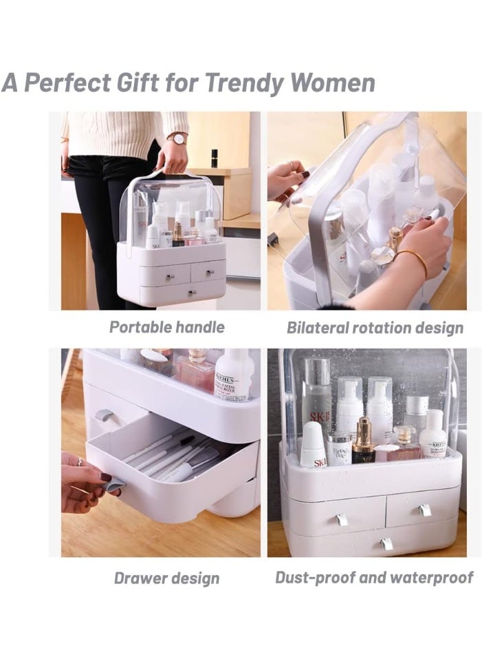 Spinor Makeup Organizer Storage Drawers, Acrylic Cosmetic Organizers, Skincare Organizer for Dresser and Bathroom, Dust and Water Resistant - Image 2
