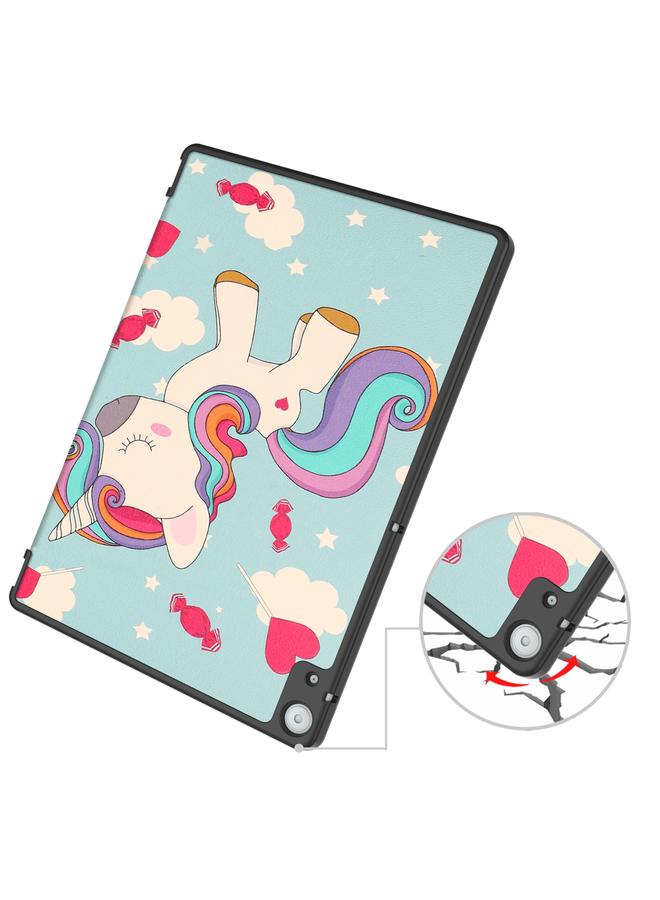S-TOP Case For Docomo dtab D-51C Custer Painted 3-Fold Holder Leather Tablet Case - Image 5