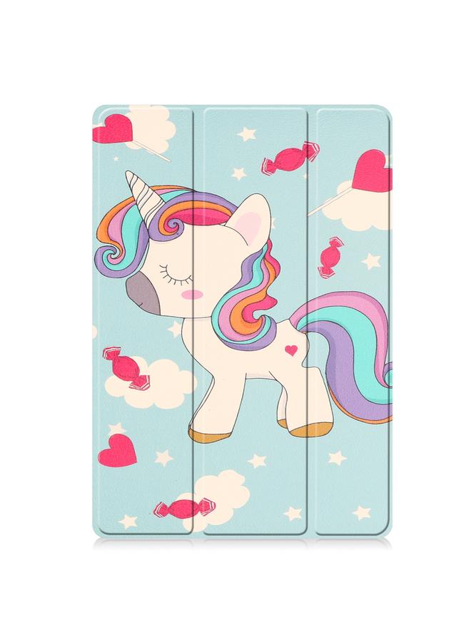 S-TOP Case For Docomo dtab D-51C Custer Painted 3-Fold Holder Leather Tablet Case - Image 3