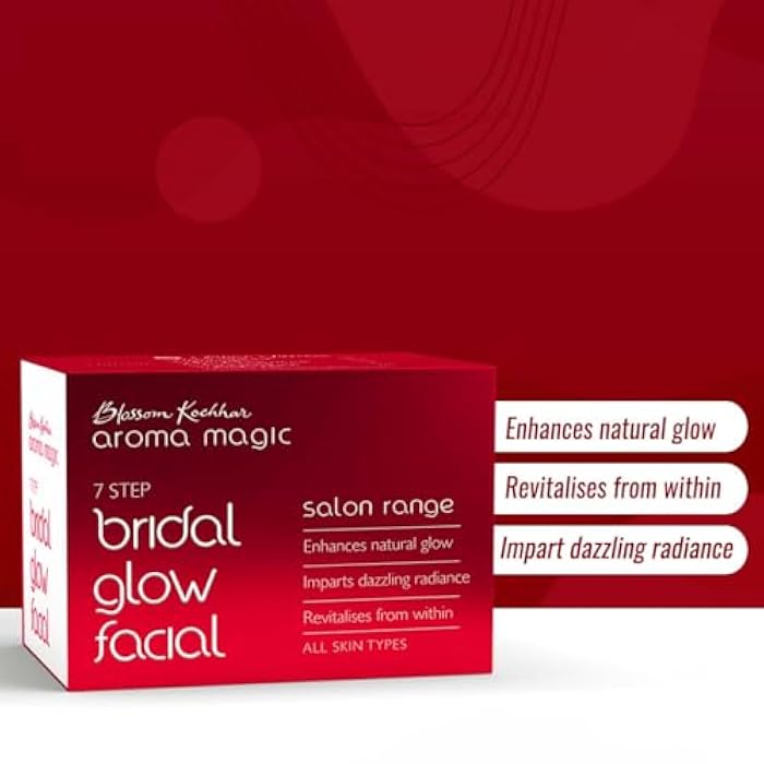 Aroma Magic مجموعة عناية الوجه للعروس من أروما ماجيك | 7 خطوات للحصول على إشراقة وبشرة متألقة | تنعش البشرة الباهتة وتغذيها بعمق | عناية بالبشرة للعروس بجودة الصالون في المنزل | مناسبة لجميع أنواع البشرة - Image 2