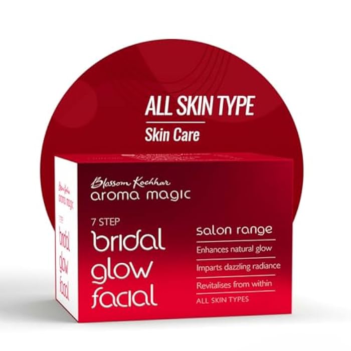 Aroma Magic مجموعة عناية الوجه للعروس من أروما ماجيك | 7 خطوات للحصول على إشراقة وبشرة متألقة | تنعش البشرة الباهتة وتغذيها بعمق | عناية بالبشرة للعروس بجودة الصالون في المنزل | مناسبة لجميع أنواع البشرة - Image 1