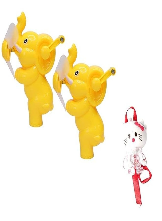 Fully Pocket Size Hand Fan with LED Rakhi for Kids and Baby Play - Image 1