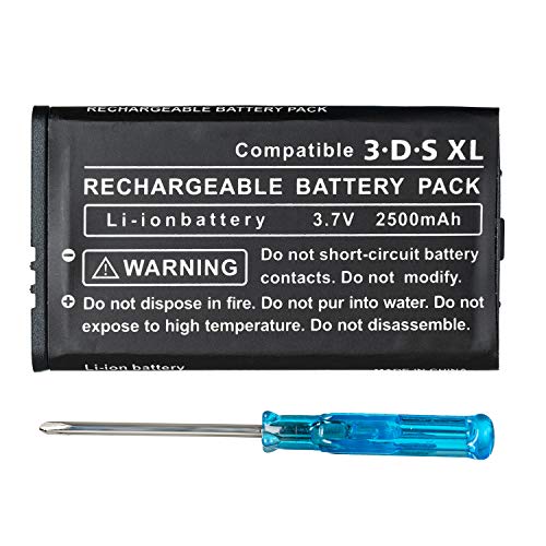 OSTENT 2500mAh 3.7V Rechargeable Lithium-ion Battery + Tool Kit Pack for Nintendo 3DS LL/XL - Image 1