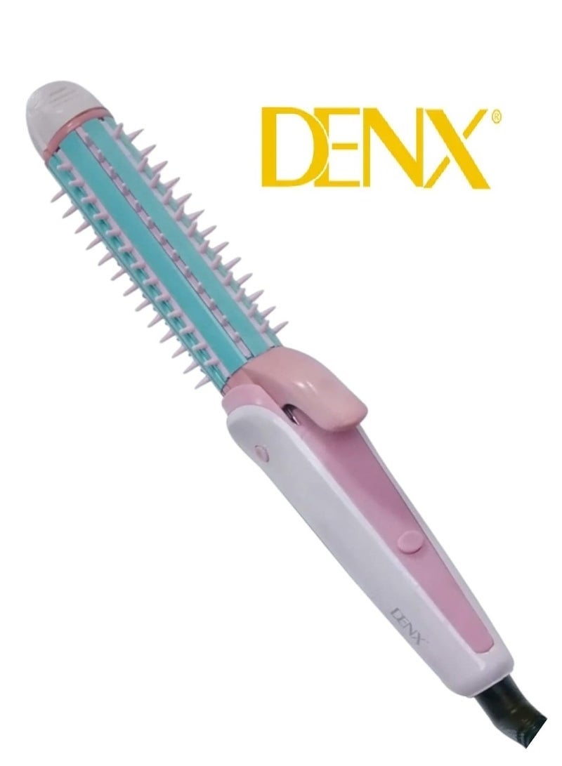 Denx 3 in 1 Hair Styler Curling Iron Straightener Ceramic Hair Curler Wavy Styling Tool Multicolor Comb Fast Heat Professional Styling Tool for Straight Curly and Wavy Hair - Image 1