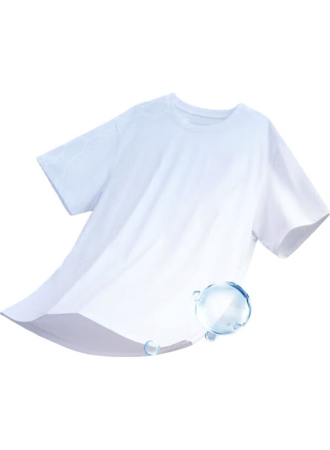 JD.com Jingzao Short-Sleeve T-Shirt For Men, Trendy Printed Cool Breathable Round Neck Men'S T-Shirt, Dragon White, M - Image 3