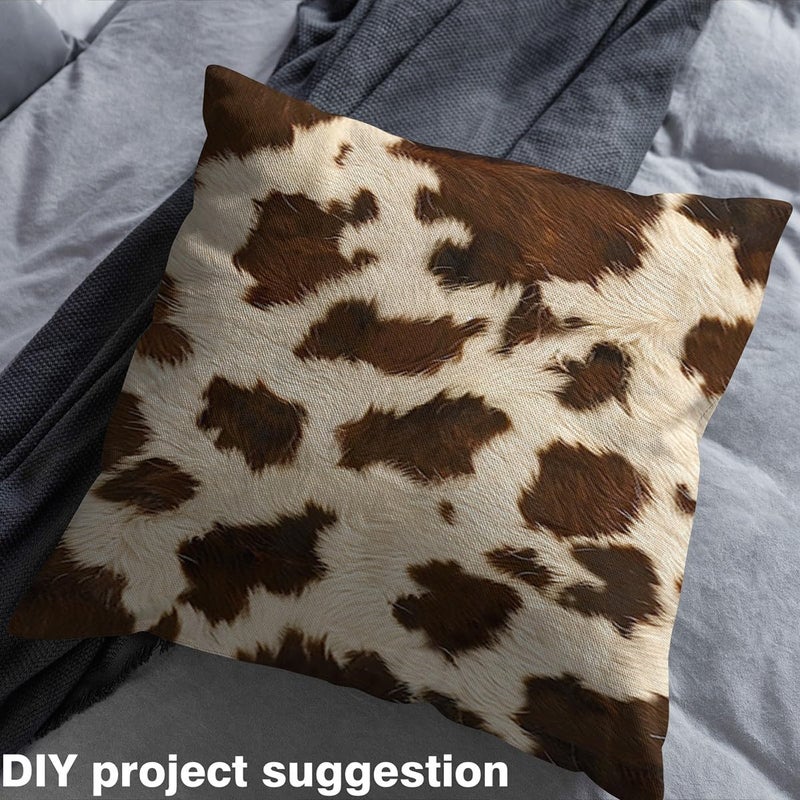 Feelyou Kids Cow Fur Printed Fabric by The Yard Cowhide Pattern Upholstery Fabric for Chairs 1 Yard Girls Farmhouse Western Farm Animal Skin Decorative Waterproof Outdoor Fabric Brown Outdoor Fabric - Image 4