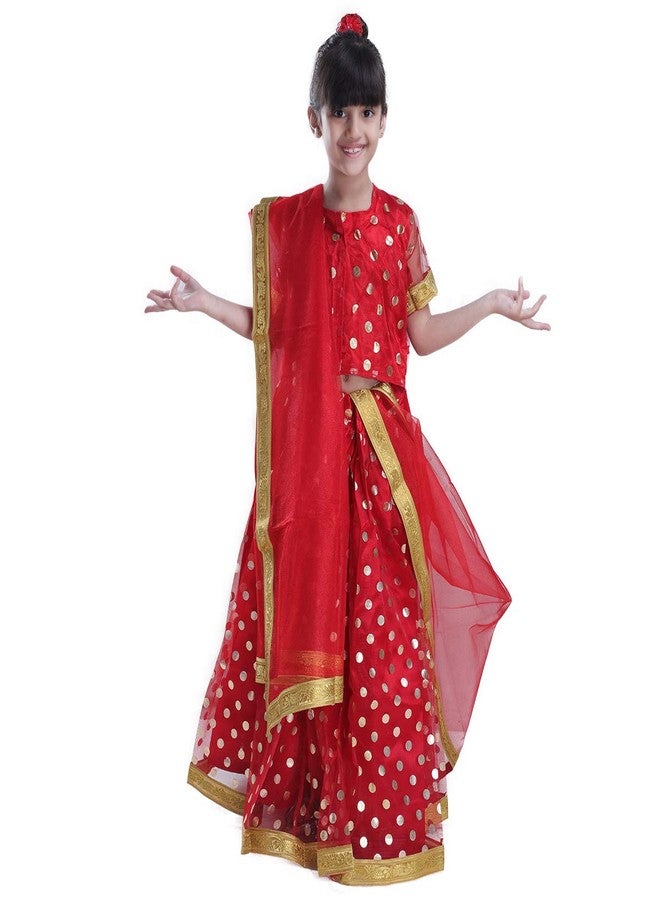 Fancydresswale Red Lehanga as Queen Dress for Girls - Image 1