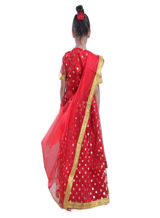 Fancydresswale Red Lehanga as Queen Dress for Girls - Image 3