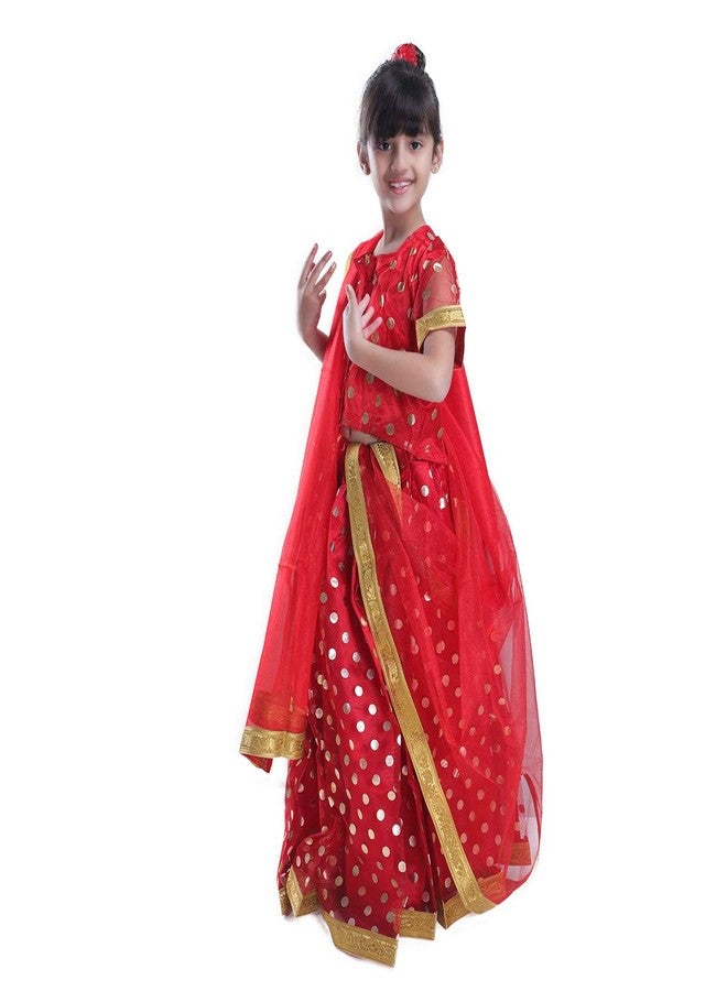 Fancydresswale Red Lehanga as Queen Dress for Girls - Image 2