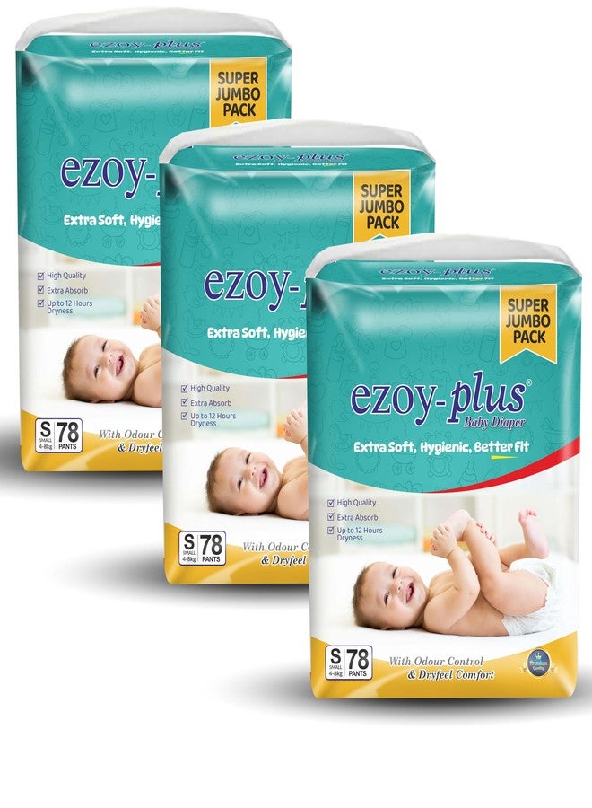 Ezoyplus Baby Diaper Small SIze| Super Combo Pack |Extra Absorption& Comfortable Fit Pack Of 3 (S, 234, count) - Image 1