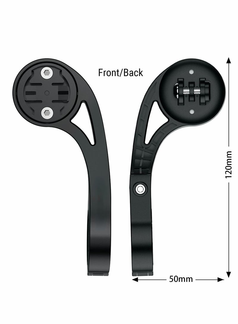 Excefore Out Front Mount Compatible with Garmin Edge GPS Bike Computer, XOSS G/G+, iGPSPORT GPS - Cycling Handlebar 25.4mm 31.8mm Light Holder Gopro Camera Bracket  - Image 2
