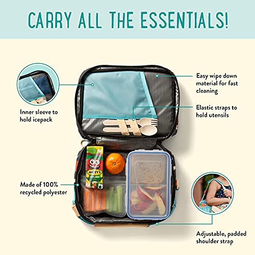 PlanetBox Rover Stainless Steel Bento Box Style Lunch Box Kit for Kids with 5 Compartments, Space Animals Edition includes Insulated Lunch Bag, Leakproof Food Containers and Matching Magnets - Image 5