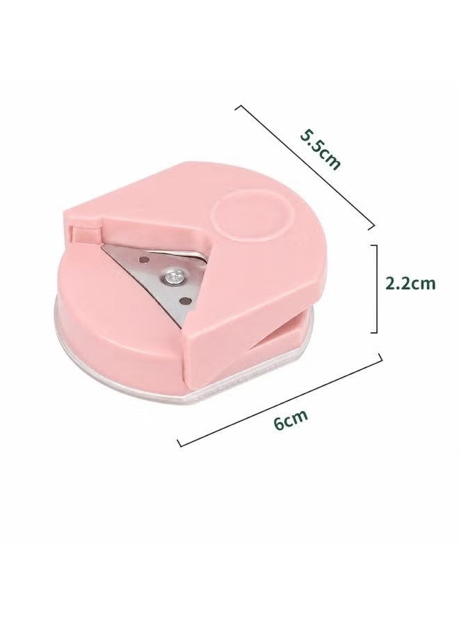 YJ Paper Corner Rounder, R4 Corner Cutter with Metal Cutting Edge and Removable Waste Tray, Press-Down Photo Cutter for Cards, Paper Crafts and Scrapbooking (Pink, 6 × 5.5 × 2 cm) - Image 4