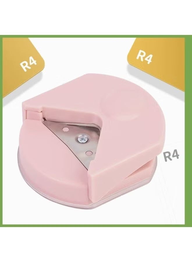 YJ Paper Corner Rounder, R4 Corner Cutter with Metal Cutting Edge and Removable Waste Tray, Press-Down Photo Cutter for Cards, Paper Crafts and Scrapbooking (Pink, 6 × 5.5 × 2 cm) - Image 3