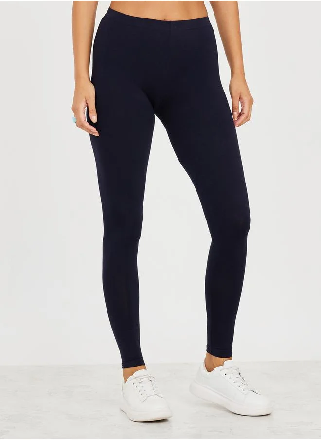 Styli Elastic Waistband Basic Leggings